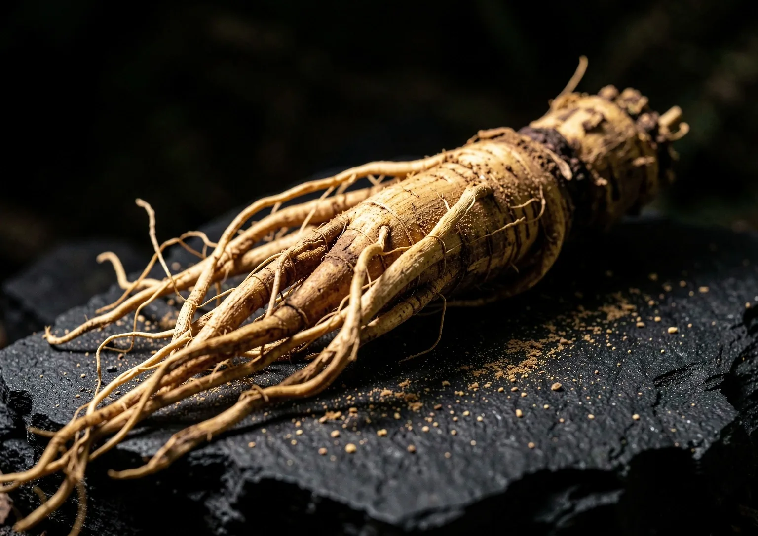 Organic root texture representing vitality