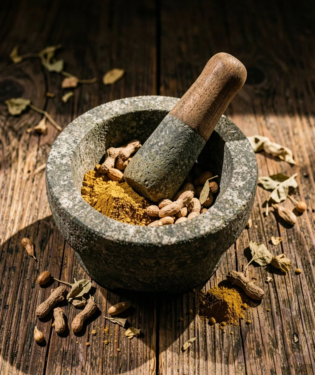 Traditional processing of raw ingredients