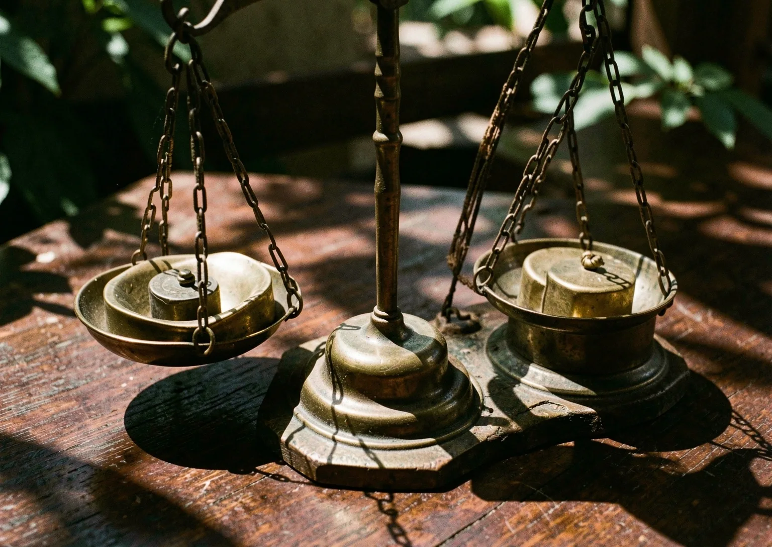 Symbolic scale of discipline and balance